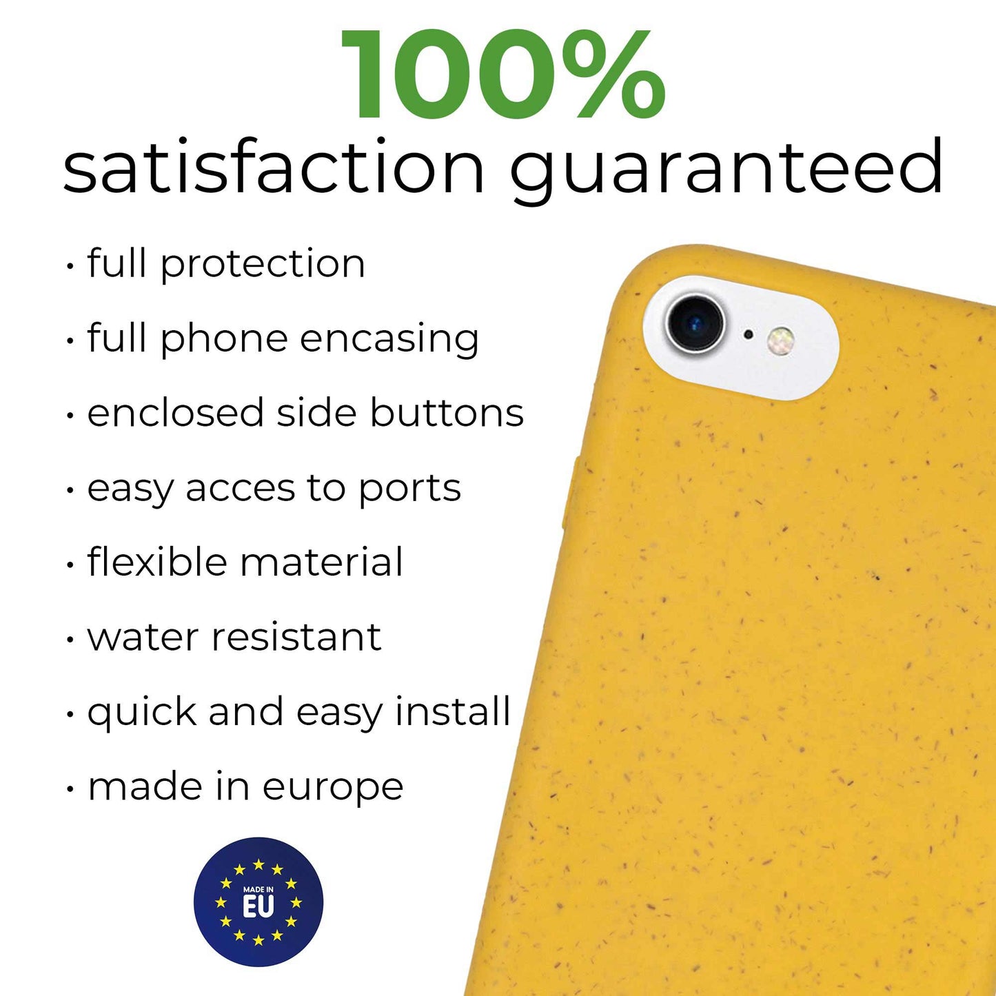 Biodegradable Personalized Phone Case - Yellow
